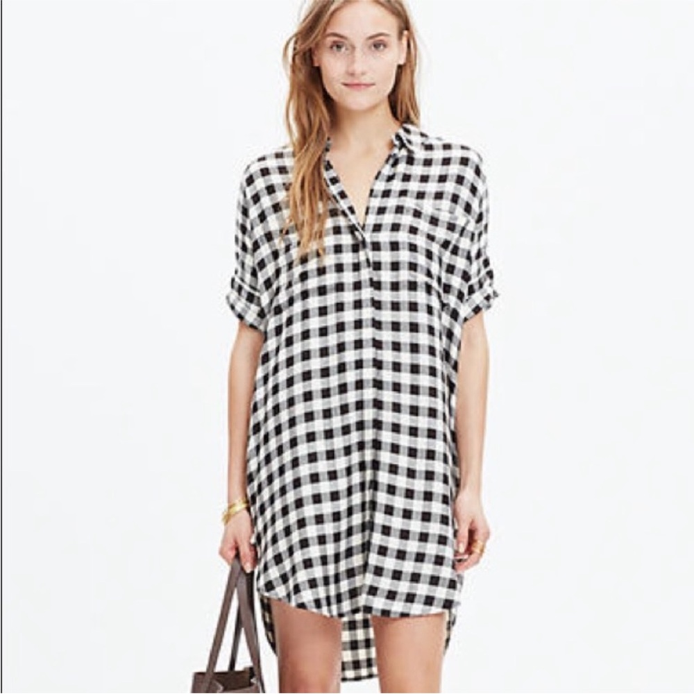 Madewell Courier Shirt Dress Black & White
Size XS